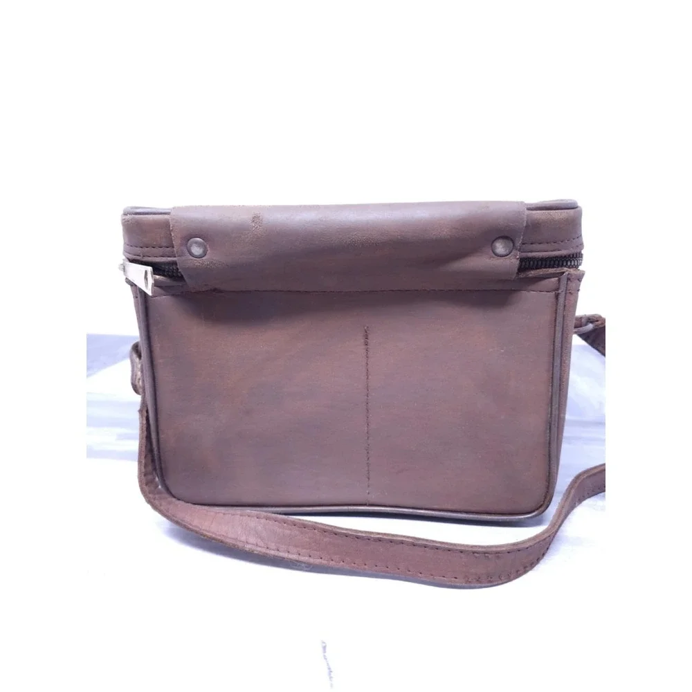 Vtg Perrin USA Top Grade Cowhide Tan Leather 'The Sportsman' #501 Camera Bag‎
